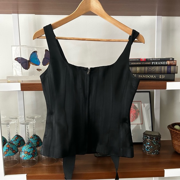 kulson Italian Black Ribbed Bustier Corset Top - Picture 4 of 6